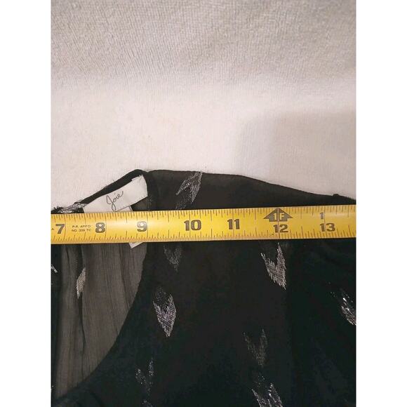 Joie Maylene Silk Dress Sz S Black Assymetrical Ruffles Whimsigoth Fairy Party - Picture 14 of 16